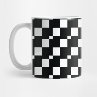 Black and White Midcentury Modern Checkerboard Mug